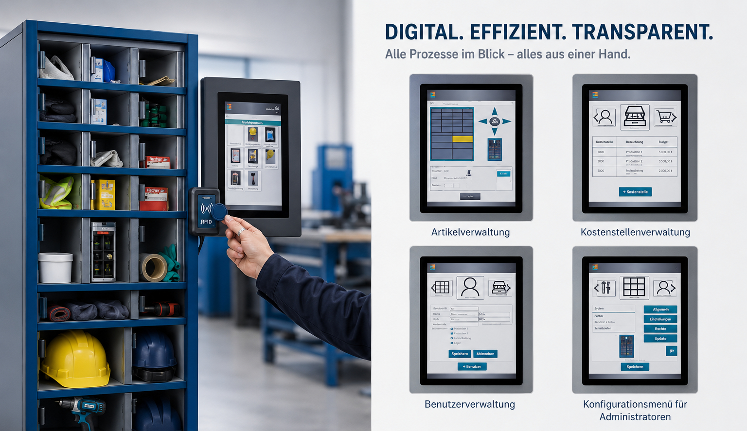 Automatisierter Beschaffungsprozess mit Ausgabesystem