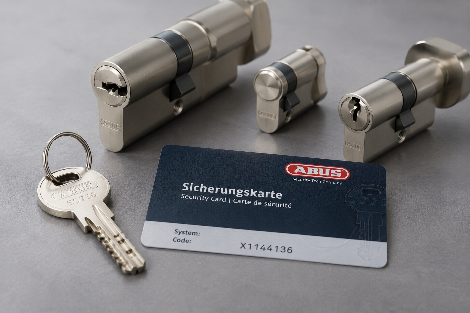 Sicherungskarte für ein geschütztes Schließsystem